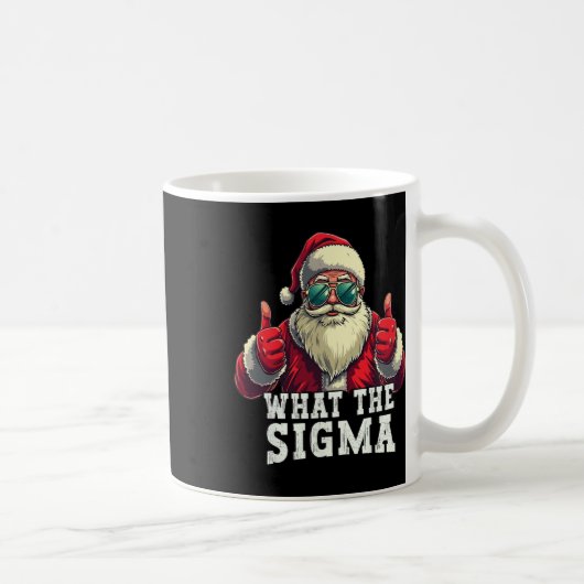 Wat de Sigma Santa Grappige Kerstmeme Xmas Riz Koffiemok (Rechts)