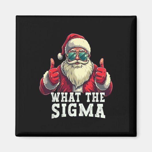 Wat de Sigma Santa Grappige Kerstmeme Xmas Riz Magneet (Voorkant)