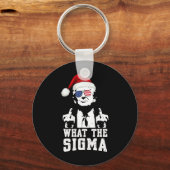 Wat de Sigma Trump Kerstman Grappige Kerstmeme XM Sleutelhanger (Voorkant)