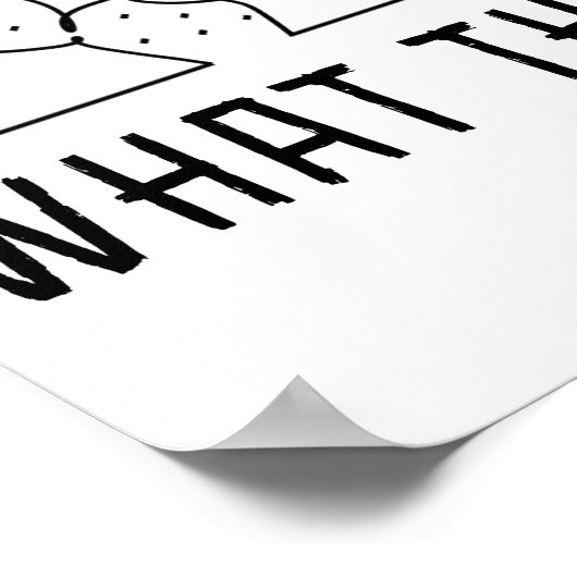 Wat de smeuïge cactus succulent lijn art meme poster (Hoek)