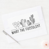 Wat de smeuïge cactus succulent lijn art meme rechthoekige sticker (Envelop)