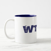 Wat de... tweekleurige koffiemok (Links)