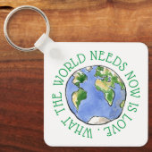 Wat de wereld nu nodig heeft is liefde sleutelhanger (Voorkant)