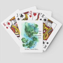 Wat de wereld nu nodig heeft, is liefdesliefde... pokerkaarten