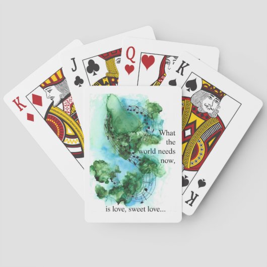 Wat de wereld nu nodig heeft, is liefdesliefde... pokerkaarten (Achterkant)