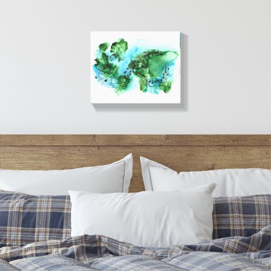 Wat de wereld nu nodig heeft, omhuld doek canvas afdruk (Insitu (Slaapkamer))