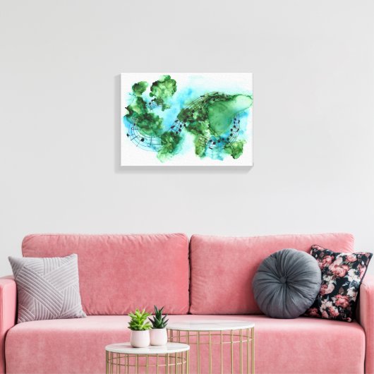 Wat de wereld nu nodig heeft, omhuld doek canvas afdruk (Insitu (Woonkamer))
