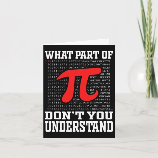 Wat deel van Don't You Understanding PI 3.14 Wisku Kaart (Voorkant)
