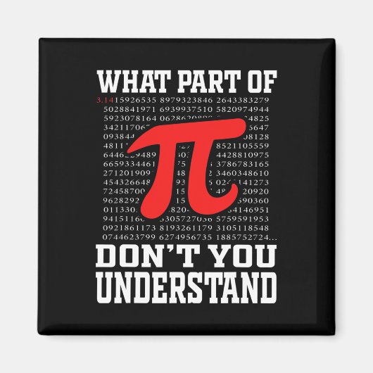 Wat deel van Don't You Understanding PI 3.14 Wisku Magneet (Voorkant)