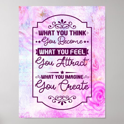 Wat denk je - Motivatie, Inspirerend thuis Poster (Voorkant)