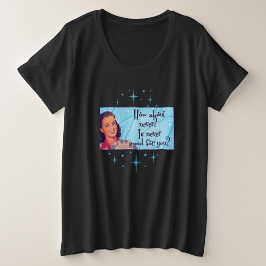 Wat denk je? T-shirt in plusmaten (Design voorkant)