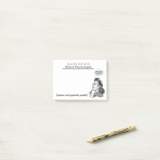 Wat denken schoolpsychologen ervan? post-it® notes (Op bureau)