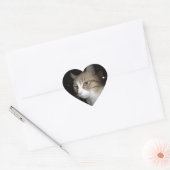 Wat denkt hij? hart sticker (Envelop)