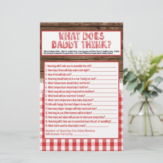 Wat denkt papa? Rood Baby Q (Staand voorkant)