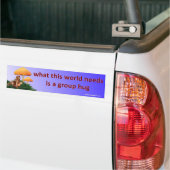 Wat deze wereld nodig heeft... bumpersticker (Op Truck)