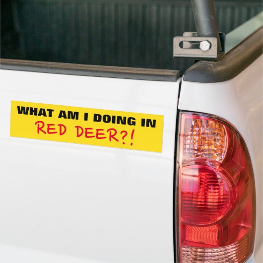 "WAT DOE IK IN RED DEER?!" Bumpersticker (Op Truck)