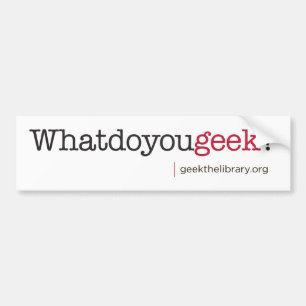 Wat doe je? bumpersticker
