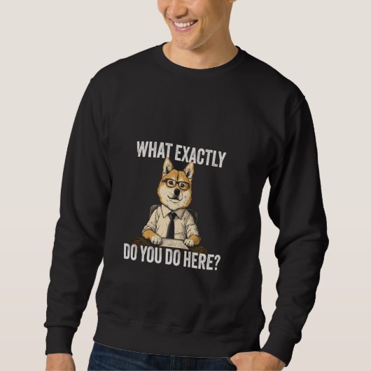 Wat doe je hier precies T-shirt Funny DOGE Meme (Voorkant)
