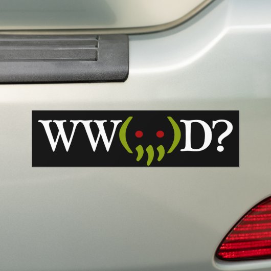 Wat doet Cthulhu? v2-sticker Bumpersticker (Op auto)