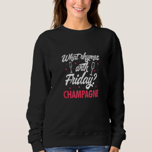 Wat doet er met vrijdagchampagne Funny Wine Lover? Trui