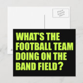 Wat doet het Football Team? School Band-Humor Briefkaart (Voorkant / Achterkant)