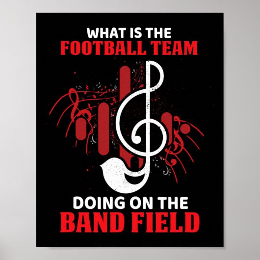 Wat doet het voetbalteam op het veld van de band  poster (Voorkant)