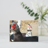 "Wat doet u?" Briefkaart (Staand voorkant)