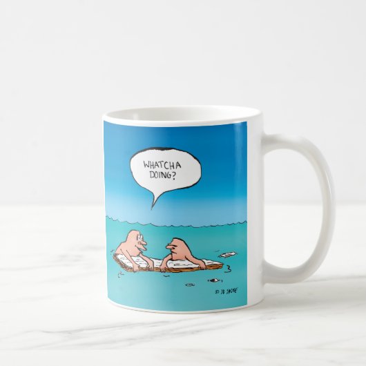 Wat doet u? Cartoon Koffiemok (Rechts)