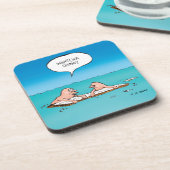 Wat doet u? Funny Shipwreck Cartoon Bier Onderzetter (Linkerzijde)