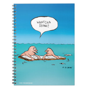 Wat doet u? Funny Shipwreck Cartoon Notitieboek