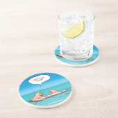 Wat doet u? Funny Shipwreck Cartoon Zandsteen Onderzetter (Zijkant)