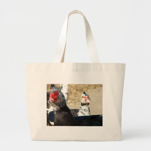 "Wat doet u?" Grote Tote Bag (Voorkant)
