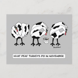 Wat dove Turkeys doen in november Feestdagenkaart