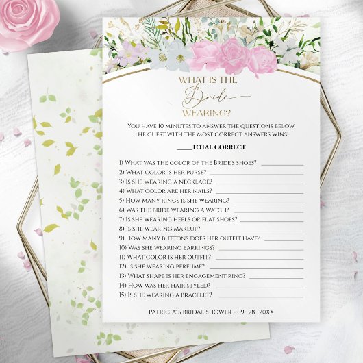 Wat Draagt De Bruid Spel Wildflower Kaart