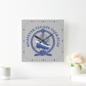 Wat drijft je boot Nautical? Vierkante Klok (Huis)