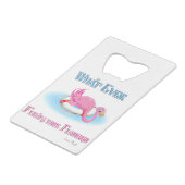 Wat drijft je Flamingo 3? Creditkaart Flessenopener (Voorkant Gekanteld)