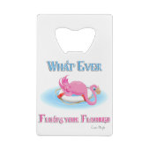 Wat drijft je Flamingo 3? Creditkaart Flessenopener (Achterkant)