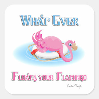 Wat drijft je Flamingo 3? Vierkante Sticker