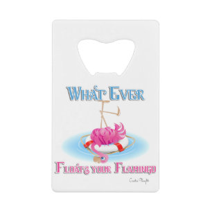 Wat drijft je Flamingo? Creditkaart Flessenopener