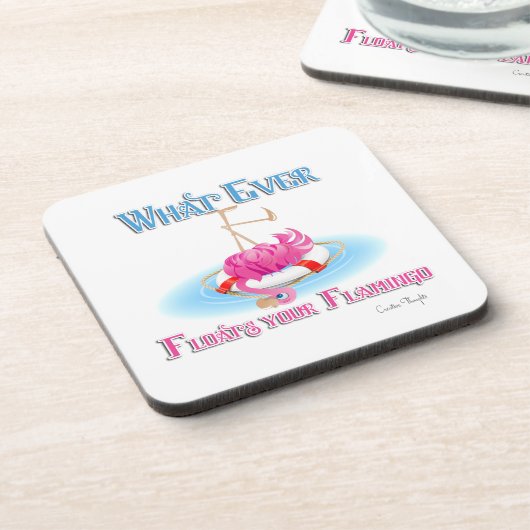 Wat drijft je Flamingo? Drankjes Onderzetter (Linkerzijde)