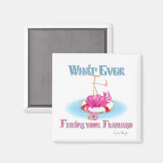 Wat drijft je Flamingo? Magneet (Voorkant / Achterkant)