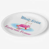 Wat drijft je Flamingo? Papieren Bordje (Gekanteld)