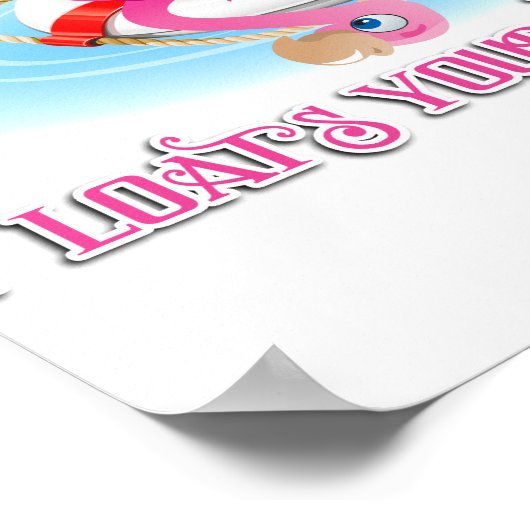 Wat drijft je Flamingo? Poster (Hoek)