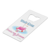 Wat drijft je Gekke Flamingo ook uit Creditkaart Flessenopener (Voorkant Gekanteld)