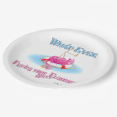 Wat drijft je Gekke Flamingo ook uit Papieren Bordje (Gekanteld)