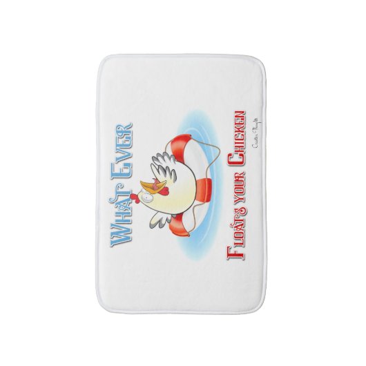 Wat drijft je kip 2? badmat (Voorkant Verticaal)