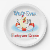 Wat drijft je kip 2? papieren bordje (Voorkant)