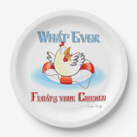 Wat drijft je kip 2? papieren bordje (Voorkant)