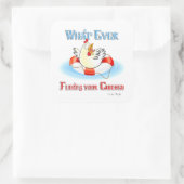 Wat drijft je kip 2? vierkante sticker (Tas)