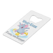 Wat drijft je olifant? creditkaart flessenopener (Achterkant Gekanteld)